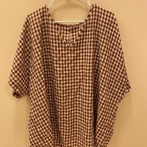 Brown checkered top